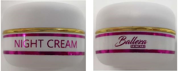 Balleza Skincare Night Cream_ProductRecall_2018