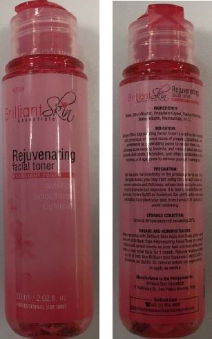 Brilliant Skin Essentials Rejuvenating Facial Toner Exfoliant Toner_ProductRecall_2018
