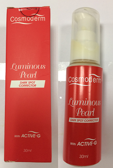 Cosmoderm Luminous Pearl Dark Spot Corrector Cosmoderm Luminous Pearl Dark Spot Corrector_ProductRecall_2017