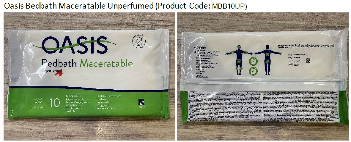 Oasis Bedbath Maceratable Unperfumed (product code MBB10UP)