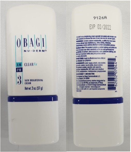 OBAGI NU-DERM CLEAR FX SKIN BRIGHTENING CREAM