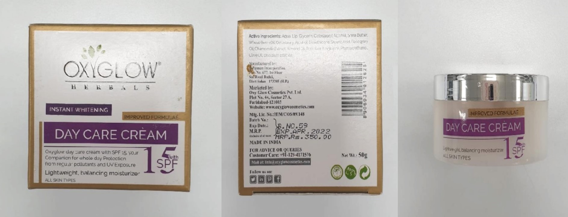 OXYGLOW HERBALS DAY CARE CRÈAM